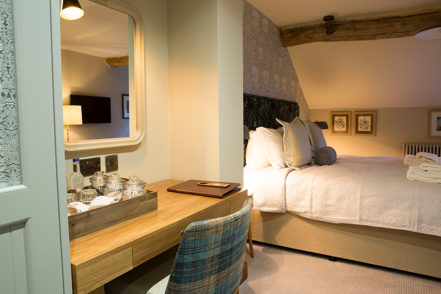 Great amenities and extra room to spread out in our premium bedrooms at the Legh Arms