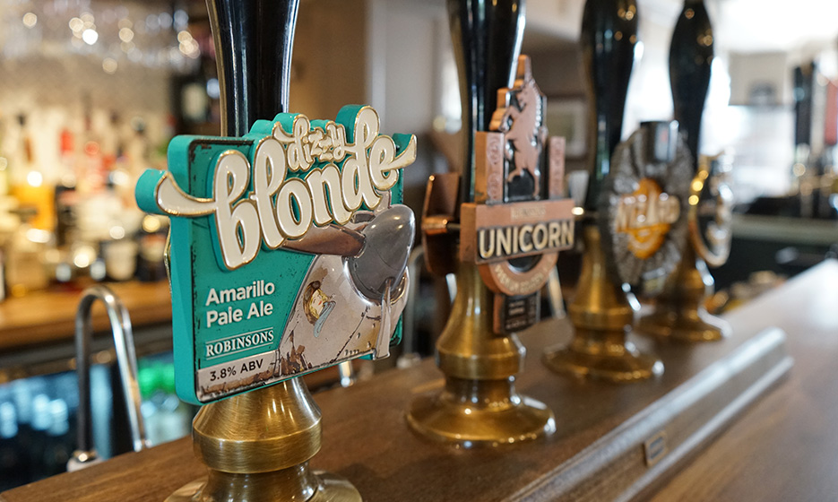 A picture of our award-winning cask ales at Legh Arms
