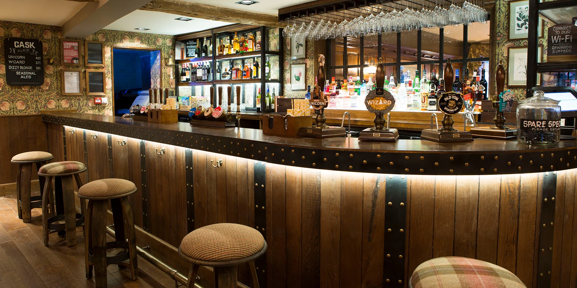 A picture of our bar at Legh Arms in Prestbury near to Macclesfield and Alderley Edge